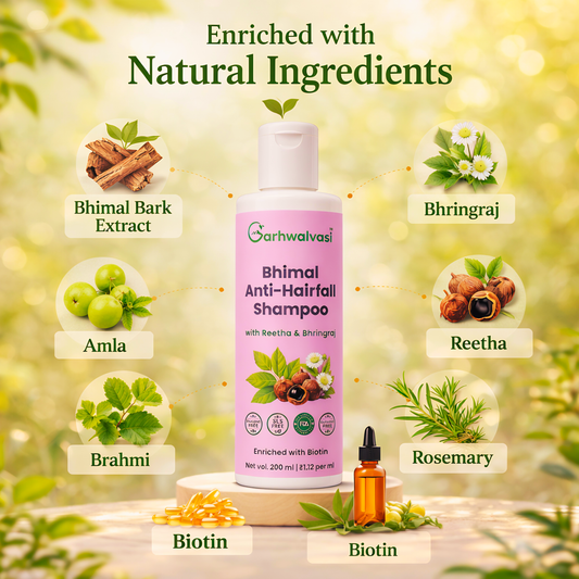 Garhwalvasi Bhimal Herbal Anti-Hairfall Shampoo with Reetha and Bhringraj