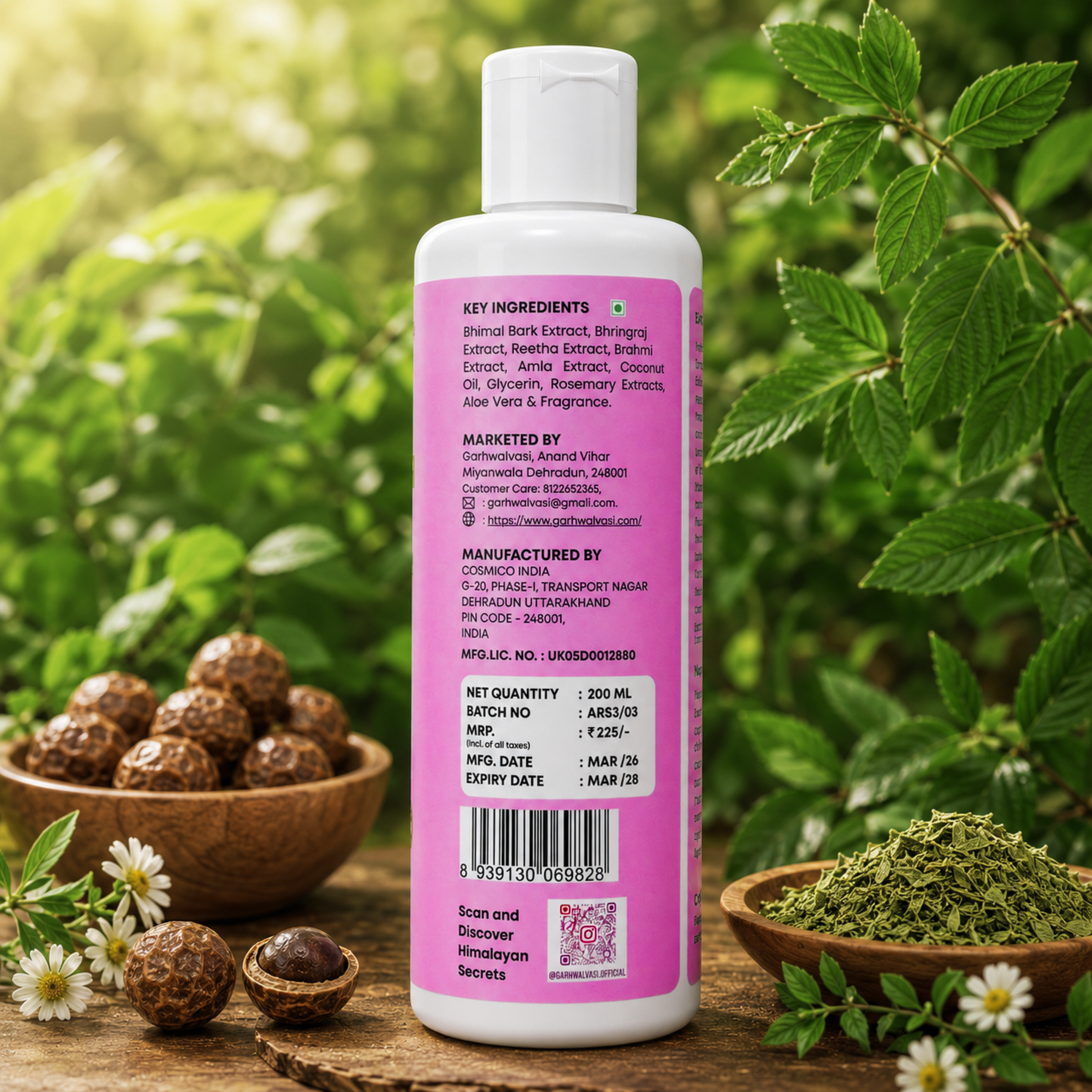 Buy Two Bottle of Bhimal Herbal Anti Hairfall Shampoo