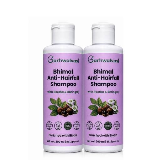 Buy Two Bottle of Bhimal Herbal Anti Hairfall Shampoo With Reetha and Bhringraj
