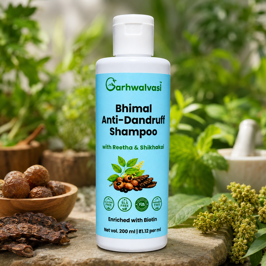 Bhimal Herbal Anti Dandruff Shampoo With Reetha and Shikakai