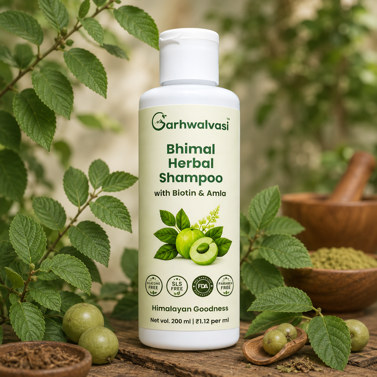 Bhimal Herbal Shampoo With Biotin and Amla